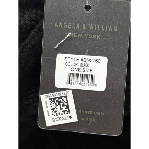 Angela & William Women's Beanie with Sherpa Lining Black O/S (MSRP $44) - Picture 4 of 4
